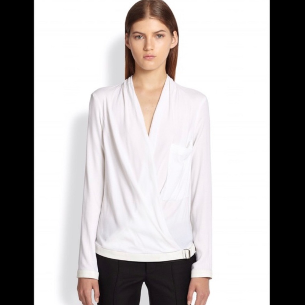 Helmet Lang Morse Drape Shirt Size S